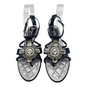 Chanel SS2006 Karl Lagerfeld Sandals T-Strap Byzantine Cross EU 37.5